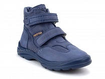 211-22 Тотто (Totto), ботинки демисезонные утепленные, байка, кожа, синий. в Ижевске