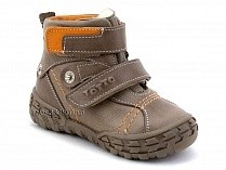 248-134,88,85 Тотто (Totto), ботинки демисезонные утепленные, байка, коричневый, бежевый, оранжевый, кожа. в Ижевске