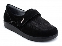 231115 Сурсил-Орто (Sursil-Ortho), туфли для взрослых, черные, кожа, стрейч ткань, полнота 6 в Ижевске