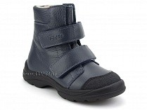 3381-712 Тотто (Totto), ботинки детские утепленные ортопедические профилактические, байка, кожа, синий. в Ижевске