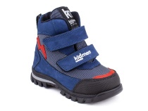 5008-03 (21-25) Кидмен (Kidmen), ботинки ортопедические профилактические, демисезонные утепленные, мембрана, нубук, байка, синий, серый, красный в Ижевске
