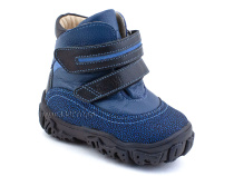 521-12 (21-26) Твики (Twiki) ботинки детские зимние ортопедические профилактические, кожа, натуральная шерсть, джинсово-черный в Ижевске