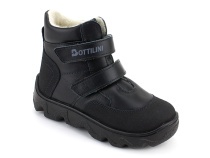BL-271(05) Боттилини (Bottilini), ботинки  детские демисезонные  ортопедические профилактические, кожа, байка, черный в Ижевске