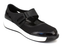 K231-R-GD-07-A (36-41) Кумфо (Kumfo) туфли для взрослых, текстиль, кожа, черный в Ижевске