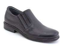 51213  ШагоВита (Shagovita), туфли школьные профилактические  для мальчиков, кожа, черный в Ижевске
