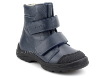 338-712 Тотто (Totto), ботинки детские утепленные ортопедические профилактические, кожа, синий в Ижевске