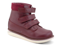 23-244 Сурсил (Sursil-Ortho), ботинки детские утепленные с высоким берцем, кожа, бордовый в Ижевске