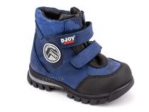 031-600-013-05-240 (21-25) Джойшуз (Djoyshoes) ботинки детские зимние ортопедические профилактические, натуральный мех, кожа, темно-синий, милитари в Ижевске