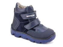 BL-271(50) Боттилини (Bottilini), ботинки  детские демисезонные  ортопедические профилактические, кожа, нубук, байка, темно-синий в Ижевске