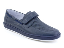 30025-712 Тотто (Totto), туфли школьные ортопедические профилактические, кожа, синий в Ижевске