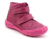 201-267 Тотто (Totto), ботинки демисезонние детские профилактические на байке, кожа, фуксия. в Ижевске